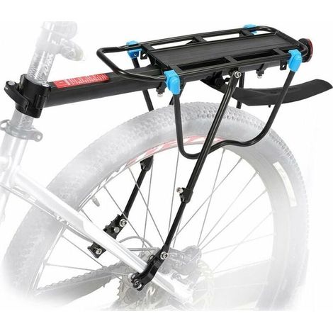 Porte Bagage Vlo Arrire avec Capacit 50KG, Rglable Porte-Bagages Velo VTT Transporteur Tige de Selle avec Rflecteur Aile pour Cyclisme Montagne Cargaison (1/5)