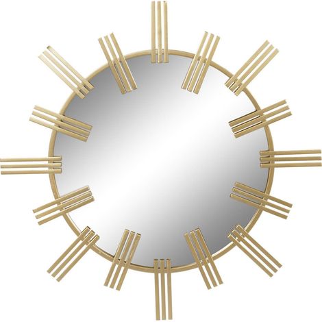 Miroir doré design en métal fini élégant - Doré éclatant et sophistiqué (1/4)
