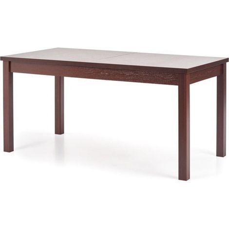 Mesa Houston 132, Nuez oscura, 76x75x118cm, Alargamiento, Aglomerado laminado, MDF