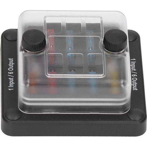 Boîte à fusibles à lames à 6 voies, étanche, avec indicateur LED, pour voiture, bateau, camping-car