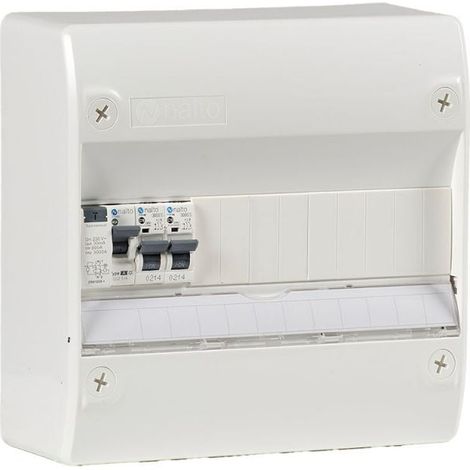 Tableau électrique pré-câblé 1 rangée 13 modules – Interrupteur différentiel 40A – 2 disjoncteurs 10A et 16A – Pose saillie NF – Nalto (1/2)