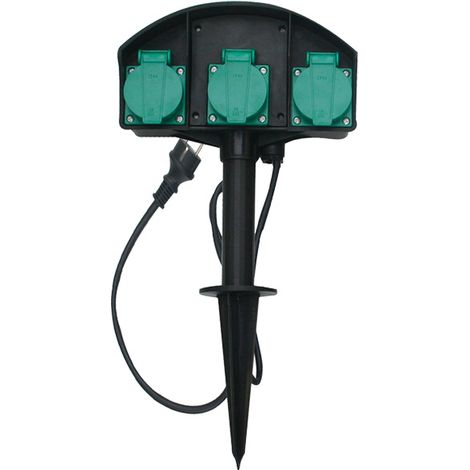 Palina quadro elettrico multipresa mobile da giardino con puntale per terreno elettriche con puntale (1/2)