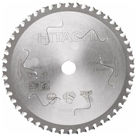 Lame Ø185 48 dents alés.20mm TCG inox HIKOKI 752435