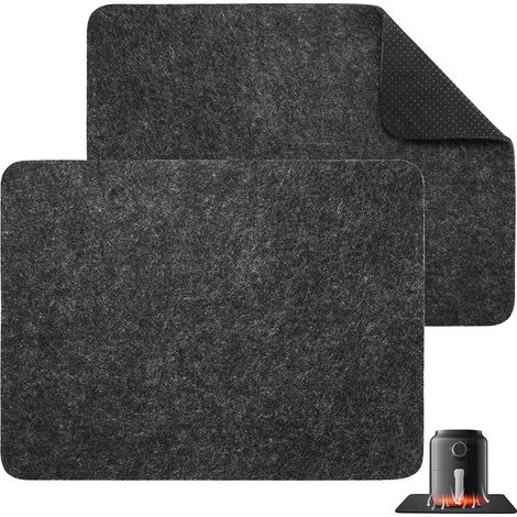 Juego de 2 alfombrillas resistentes al calor para encimeras (para batidoras), alfombrillas deslizantes para cafeteras, alfombrillas resistentes al calor para freidoras de aire – 30 x 45 cm (1/4)