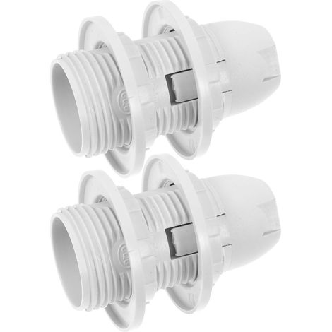 Douilles E14 à Vis Blanches Support de Lampe en Plastique pour Remplacement D’Ampoules LED Culot pour Lampe de Table Lustre et Lampadaire Accessoires (1/5)