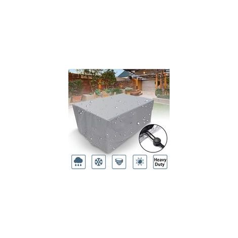 Housse de protection rectangulaire en polyester imperméable Dimensions 180x150x80cm Résistante aux UV et à la déchirure Corde télescopique