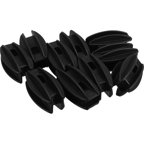 Isolateurs Noirs en Plastique Élimine Les Courts-Circuits Lot de 10 Isolant pour Clôture Électrique pour Clôture Électrique Agricole (1/5)