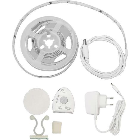 Dimmbare, 1,5 m lange LED-Unterbettleuchte mit Bewegungsmelder und Netzteil