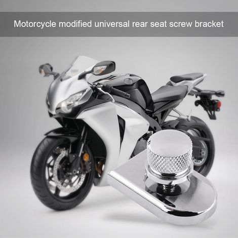 Cache cache visserie de couvercle de montage pour selle moto argent/noir (1/5)