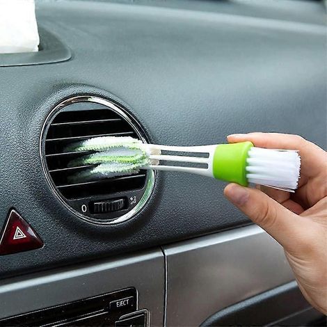 Mini plumeau compatible avec les grilles d'aération de voiture, ensemble de 3 pièces comprenant un nettoyeur et une brosse pour climatiseur. (1/4)