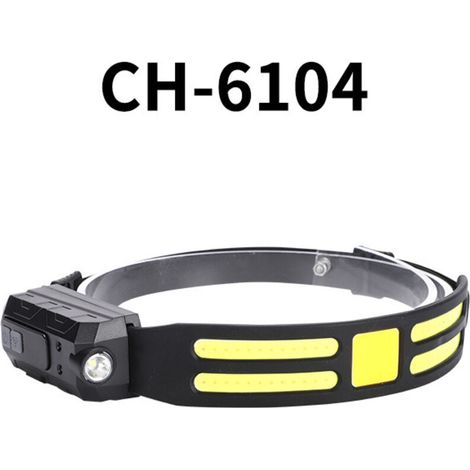 Lampe frontale LED super puissante, 360 lumens, super luminosité, lampe de poche grand angle 230°, avec affichage de puissance, lampe frontale à capteur à double source lumineuse (1/5)