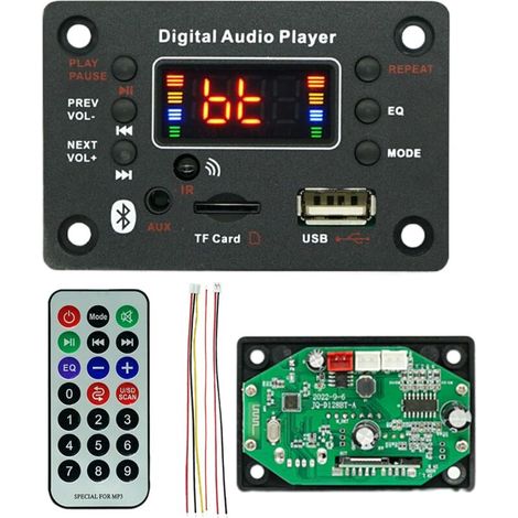 1 récepteur audio MP3 pour voiture, compatible FLAC/APE haute résolution, format compact 8,5x5,5x2 cm, lecture USB plug-and-play (1/5)