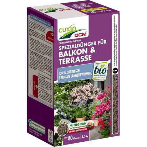 Engrais pour balcons et terrasses Cuxin, 1,5 kg, engrais pour plantes en pot, engrais pour fleurs, à libération prolongée