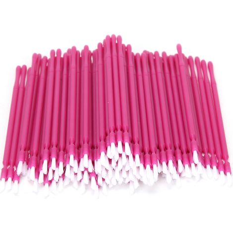 100 applicateurs dentaires micro-fins jetables et flexibles, de couleur violette, pour les soins buccaux (1/5)