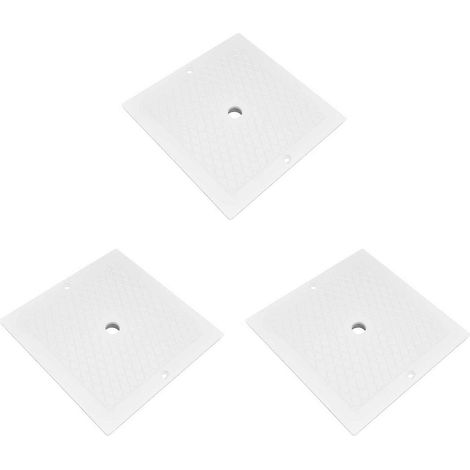 Trois couvercles d'écumoire de piscine, filtration fiable et efficace, faciles à installer, couvercles d'écumoire carrés adaptés aux sorties de vidange de piscine et de spa. (1/5)