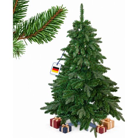 relaxdays albero di Natale, abete Nordmann artificiale, effetto aghi, in PE e PVC, 150 cm, senza luci (1/5)