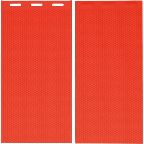2 pièces 5.4mm Silicone cire d'abeille moule cire d'abeille fond de teint presse moule apiculture fournitures 44x28cm rouge (1/5)