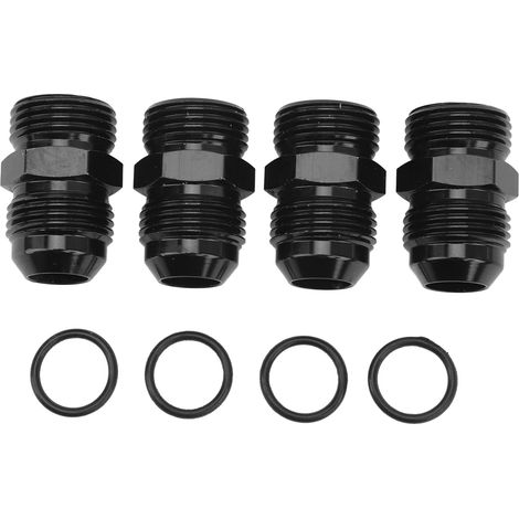 Jeu de 4 adaptateurs O-Ring mâles 1500PSI pour rampe de carburant, refroidisseur d'huile, pompe à essence - Raccord ORB 10AN vers 10AN (1/5)