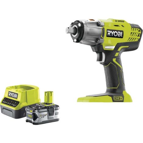 Pack RYOBI boulonneuse à chocs 18V One+ R18IW3-0 - 1 batterie 4.0Ah - 1 chargeur rapide 2.0Ah RC18120-140