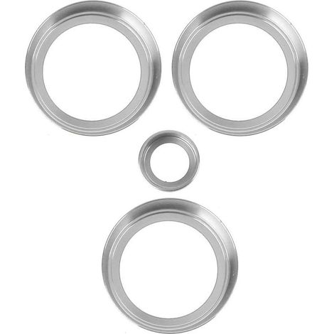 Ensemble de quatre pièces pour boutons de volume de climatisation Range Rover Sport 4-17, alliage d'aluminium argenté (1/5)