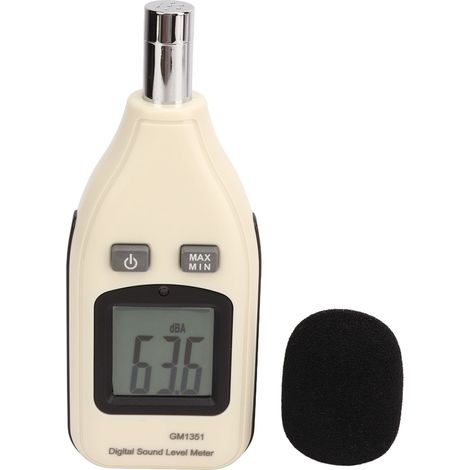 Dezibelmesser 30–130 dBA, ±1,5 dB Genauigkeit, hintergrundbeleuchtetes LCD-Display, Datenhaltefunktion, digitaler Schallpegelmesser, Lärmmessgerät (1/5)