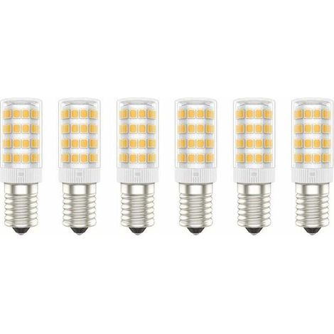 E14 LED Bulbs, Warm White (3000K), Flicker-Free, Non-Dimmable, 300 Lumens, CRI80, Pack of 6 - (Warm White, 5W) [Energy Class A+]