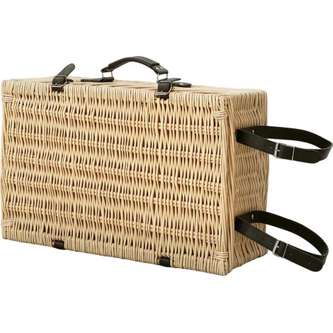 Panier Picnic Vimini 4 personnes avec Glacière et Accessoires Assiettes Verres Couverts 54x34x20 cm