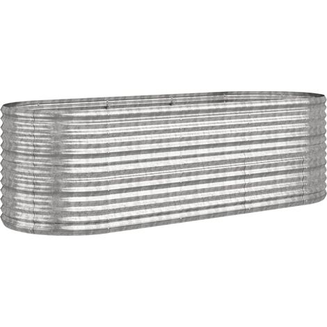 Maison Exclusive - Jardinera de acero galvanizado plateado 224x80