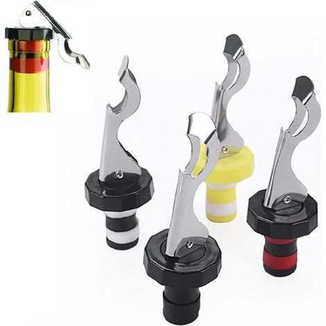 Tapones de botella con palanca, tapón universal para cerveza, vino y champán de botellas de cristal.