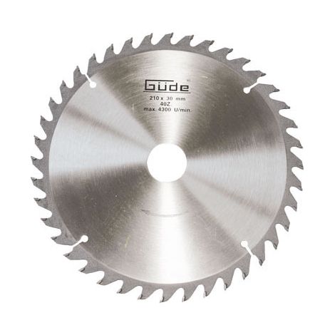 Güde – Lame de scie circulaire carbure 60 dents – 210 x 30 mm – pour bois dur et teck – Coupe nette sans éclat (1/4)