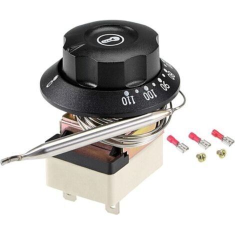 Contrôle Température Interrupteur Thermostat Capillaire 1NO 1NC 250V 16A 30-110℃ 2m avec 2 Vis 3 Bornes à Sertir-Crezuo