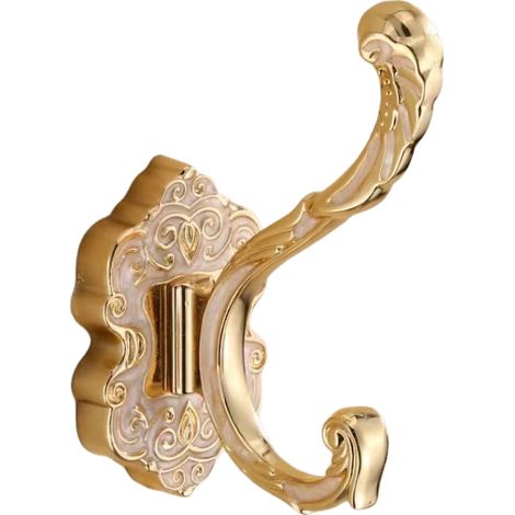 Wandhaken in Form eines Phönixschwanzes, geeignet für Eingänge und Badezimmer (Gold, 5,3 x 8,1 x 12 cm, 2 Stück). (1/5)