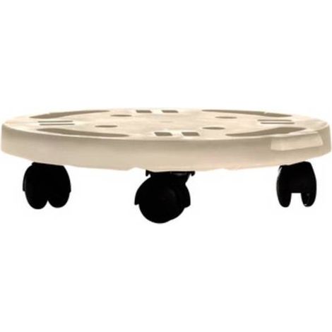 SOTTOVASO C/RUOTE DOLLY HOME D 30x7CM ECRU
