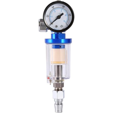 Separador de agua y filtro de aceite para pistola de pintura neumática, regulador de aire con manómetro - Accesorio esencial para una pulverización precisa - KZQ