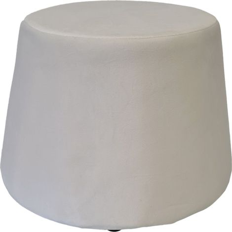 Pouf recouvert de velours Craie 31.5 x 34 x 46.5 cm (1/4)