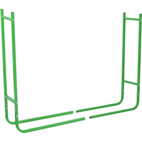 Idmarket – Range bûches extensible en acier traité anti-rouille – Longueur réglable 150-300 cm – Largeur 24 cm – Hauteur 95 cm