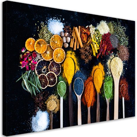 Quadro su tela, Erbe spezie per la cucina - 60x40 (1/4)