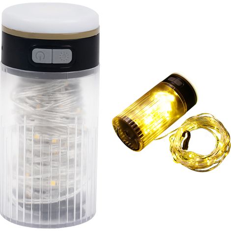 GARRYFIZH Guirlande LED Camping 2-en-1 - 6 Modes, étanche, Banque d'Alimentation, Décoration (1/5)