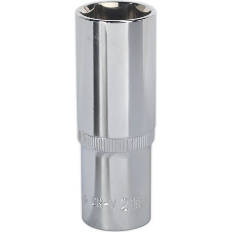Sealey 21mm Deep Metric WallDrive Socket 1/2""Sq Drive Fully Polished SP1221D
