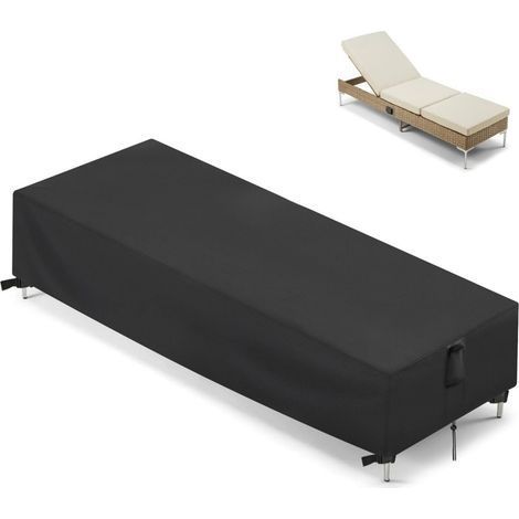 Housse pour Transat Jardin Housse de Chaise Longue de Jardin Housse de Protection Transat Bain de Soleil Extérieur Anti UV Housse de protection pour Chaise Longue( 210 x 75 x 30 cm) (1/5)