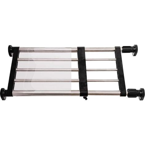Extendable Metal Shelf Adjustable Shelf for Cupboard Kitchen Bathroom Black 40-60cm (1/5)