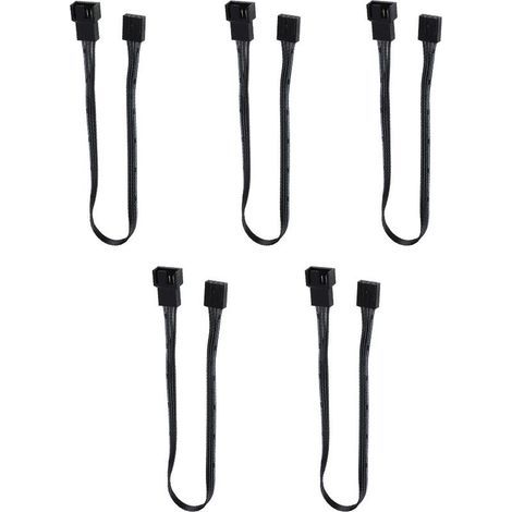 5 x 4-Pin Lüfterstromverlängerungskabel, PWM-Verlängerungskabel für PC-Gehäuselüfter (1/5)