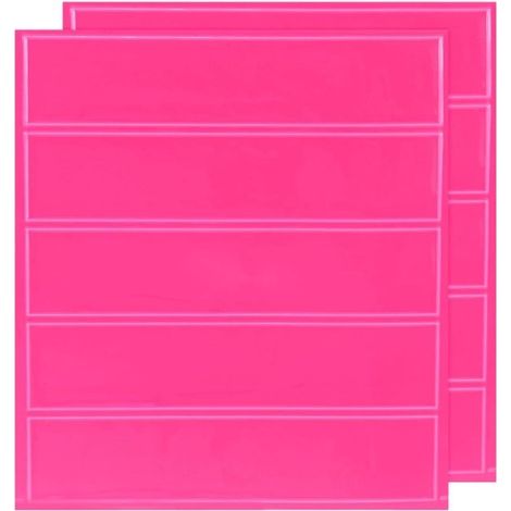 Autocollants réfléchissants, imperméables, pour une meilleure visibilité nocturne, auto-adhésifs, haute visibilité pour sacs à dos, vélos et casques, roses, lot de 2 (1/5)