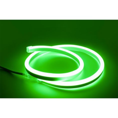 1 mètre de Néon Flexible LED Vert - 220V - 10W - IP67 (Prise non fournie)