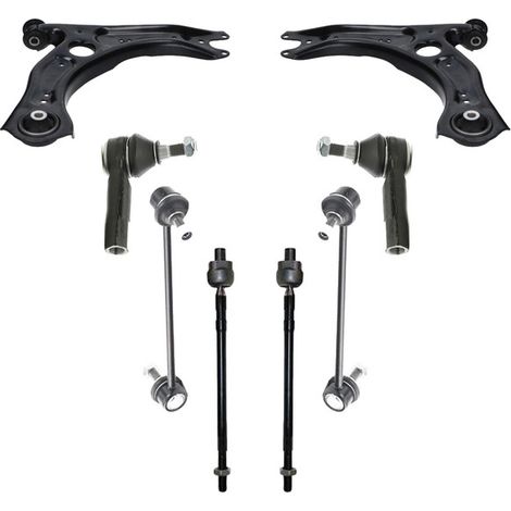 KIT BRACCIO OSCILLANTE 8 PEZZI COMPATIBILE CON SKODA SCALA (NW1) 1.6 TDI / Kit Sospensione Completo OE/OEM / Bracci Oscillanti + Testine Sterzo / Sostituzione Diretta OEM