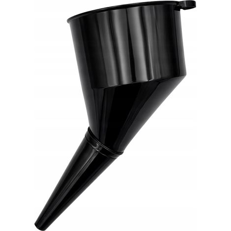 Schräger Trichter mit Sieb für Autos, schwarz, für Kraftstoffe und Flüssigkeiten, 27 cm (1/5)