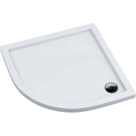 Plato de ducha semicircular AQUA for you Kronos 90x90 - acrílico, blanco con tecnología Stabilsound