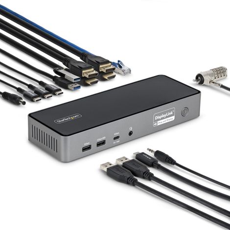 StarTech.com Adattatore Multiporta USB-C per Tre Monitor, Docking Station HDMI o DisplayPort 4K60Hz Mini Dock USB Type-C, PD