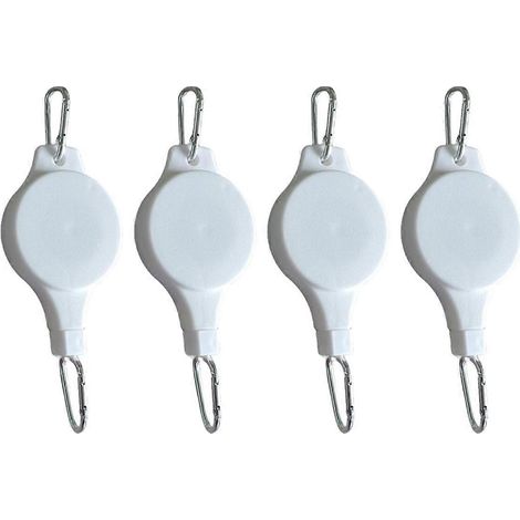 Poulie de suspension rétractable pour plantes d'intérieur, hauteur réglable (4 pièces), blanche (1/5)