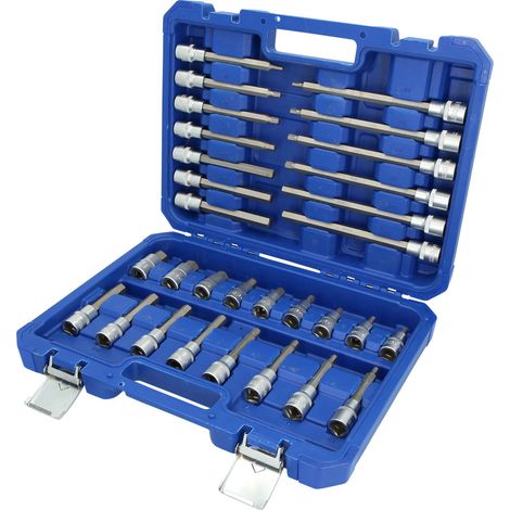 BRILLIANT TOOLS 1/2" Jeu de douilles à embouts 30 pièces profil hexagonal intérieur - BT022030 (1/6)